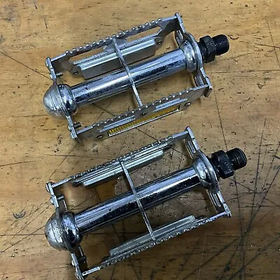 Vintage MKS #11 Eleven Old School BMX Pedals 6/16 Silver  • $21.24