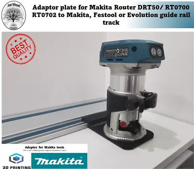 Adaptor Makita Router DRT50 RT0700 RT0702 Makita Festool Evolution Guide Rail • £19.49