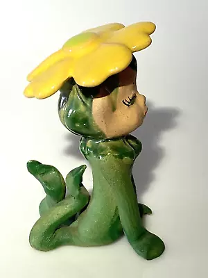 Mid-century Vintage Floral Hat Pixie Elf Garden Figurine • $14.95