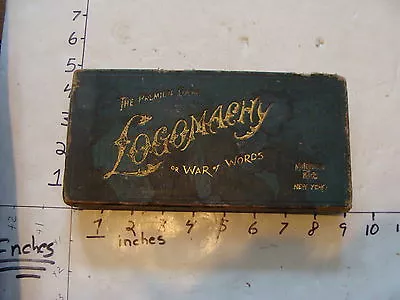 Vintage Game--The Premium Game LOGOMACHY Or War Of Words McLoughlin 1874 • $249.11