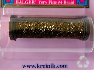 Kreinik Metallics Very Fine No.4 Braid Thread 11m Col. 154V Vintage Verdigris • £2.95