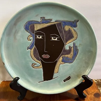 Mara Of Mexico  “12”In  By “12” In Round Stoneware Wall Art Platter • $100