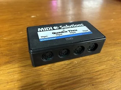 MIDI Solutions MultiVoltage Quadra Thru 1-in 4-out MIDI Through Box • $39.99