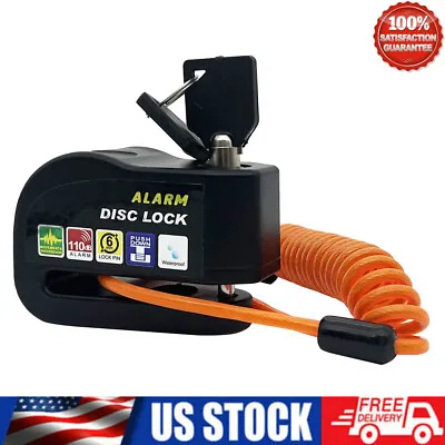 Motorcycle Bike Scooter Disc Lock Alarm Anti-Theft Disc Brake Lock Alarm T0F9 • $15.19