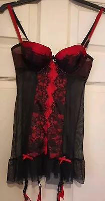 La Senza Red And Black Sexy Babydoll  Size 10 • £12