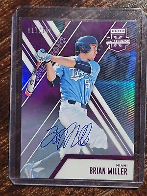 Brian Miller 2017 Elite Extra Edition Aspirations Purple On Card Auto /100 • $20