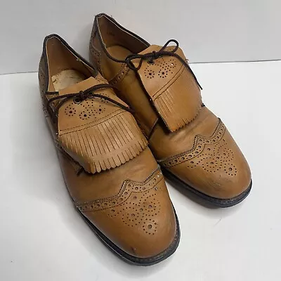 Vintage Dexter Brown Leather Kilties Oxford Wingtips Golf Shoes Mens Size 11.5 D • $15