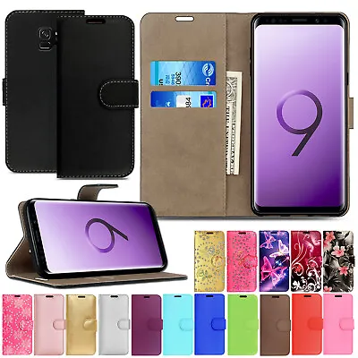 Case For Samsung Galaxy S9 S8 Plus S7 S6 Edge Leather Flip Wallet Phone Cover • £2.99