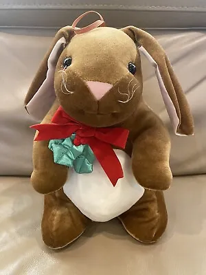 Vintage Velveteen Rabbit 1985 Rabbit Ears Productions Plush 13” Christmas Ribbon • $24.99