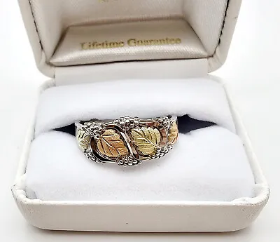 Black Hills Gold On Sterling Silver Men's Wedding Ring Size 13 FAST SHIPPING • $176