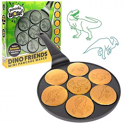 Dino Mini Pancake Pan - Make 7 Unique Flapjack Dinosaurs Nonstick Mini  • $29.70