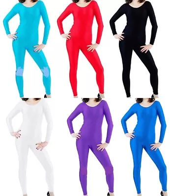 £9.95 • Buy Adagio Catsuit Long Sleeve No Feet Shiny Lycra Sizes Infant To Large Bnwt