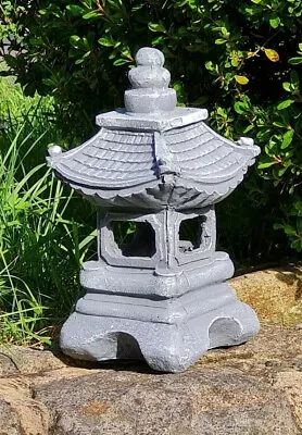 Asian Pagoda Japanese Lantern Garden Ornament Outdoor Zen Solar NEW Decor ! • $59