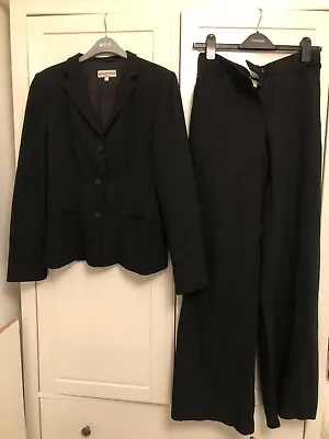 Women's Emporio Armani Trouser Suit Slim Fit Jacket Flared Trousers Size 10 UK • £55