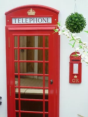 RED TELEPHONE BOX BOOTH KIOSK K6  DOOR FRONT MIRROR - FULL SIZE 8ft By 3ft  • £1095