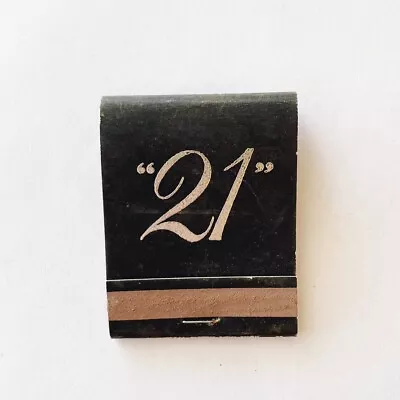 Vintage Black 21 Club New York City NYC Advertising Collectible Matchbook • $19.99