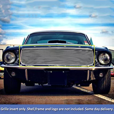 Polished Silver Billet Grille Insert For 1967-1968 Ford Mustang Main Upper Grill • $88.99