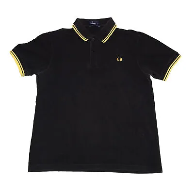 £17.95 • Buy Fred Perry Polo Shirt Medium Black Yellow Trim Mod 60s Scooter Casuals