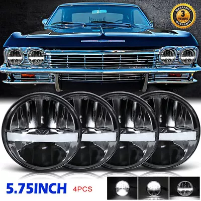 4PCS 5.75  5-3/4 LED Headlights Hi/Lo Beam Angle Eyes For Chevy Impala El Camino • $119.99