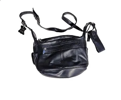 Black Soft Leather Hand Bag Cabin Creek Purse Vintage • $18.79
