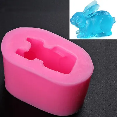 £5.75 • Buy Easter Rabbit Silicone Fondant Cake Chocolate Mold Candle Soap Resin Wax Mould