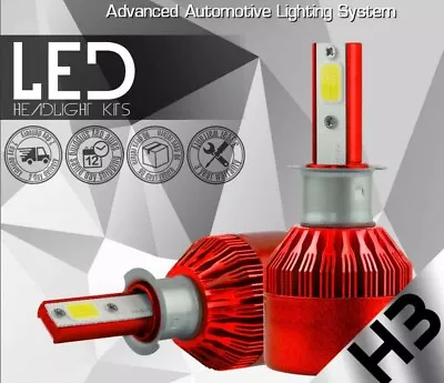 H3 WHITE LED Car Truck Replacement Headlight Bulbs HID 5K 5000k Xentec Bulb H3 2 • $22.97