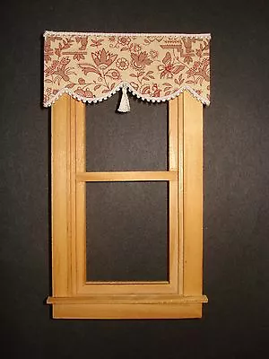 Dollhouse Curtains - Shade - Oriental Toile With Tassel - 3   Wide • $5.95