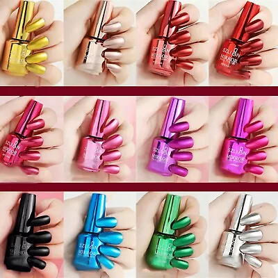 Mirror Nail Polish Brightening Colorful Nail Gel Long Lasting Gorgeous Glossy • $2.81