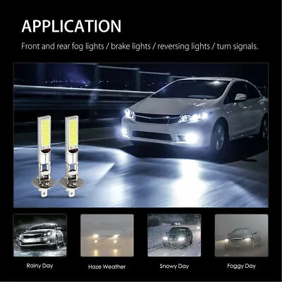 H1 LED Headlight Bulbs Conversion Kit High Low Beam Super Bright 6500k White • $8.99