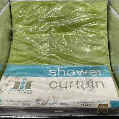 Hygiene Fashions For The Bath Green Shower Curtain 70in X 72in VTG • $9