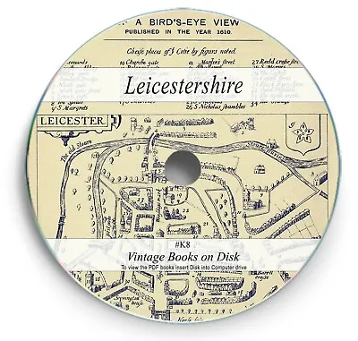 £4.30 • Buy 150 Rare Books On DVD - Leicestershire History Genealogy - Parish Records Map K8