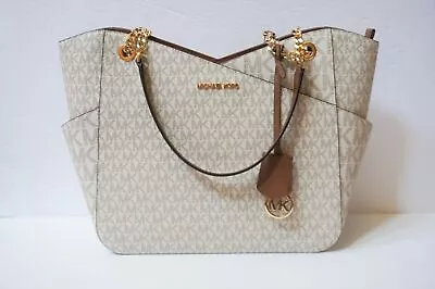 Pale Gold Michael Kors Jet Set Travel Chain Shoulder Tote Bag Handbag Purse • $94.13