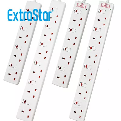 £14.59 • Buy 4/6 Gang Switched Surge Protected Extension Lead With Indicators Light 1M/2M/5M