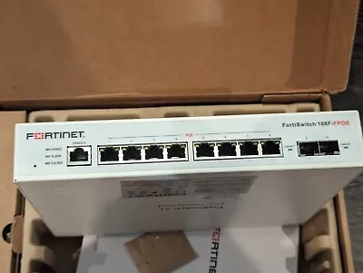 Fortinet FortiSwitch FS-108F-FPOE 8 Ports Rack Mountable Ethernet Switch • $61