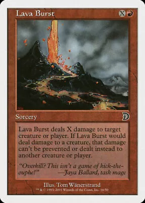 Lava Burst Deckmasters Garfield Vs Finkel Light Play MTG Magic DNA GAMES • $1.49