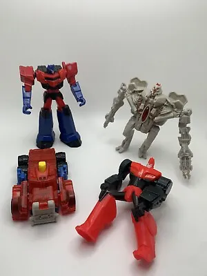 Transformers Mcdonalds Happy Meal Toys 4pc Lot 4” Action Figures Optimus 2016 • $9.99