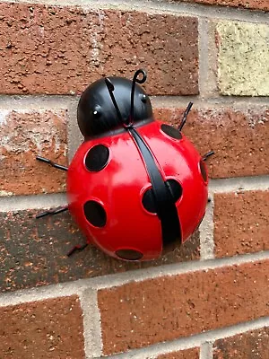 £6.99 • Buy # 1 LARGE LADYBIRD Decorative Metal Art  Backyard Garden Wall Art Ornament