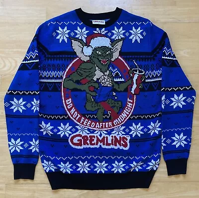 Large 40  Chest Gremlins Ugly Christmas Xmas Jumper Sweater Warner Bros • £29.99