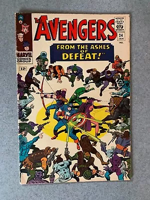 The Avengers #24 - Jan 1966 - Vol.1 - 2nd App. Ravonna Renslayer    (6738) • $42.50