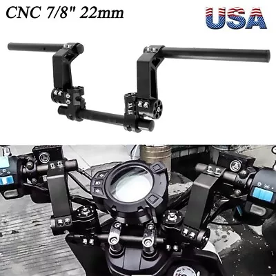 Motorcycle Handlebar 7/8  22mm Adjustable Steering Removable Handle Bar System • $39.99