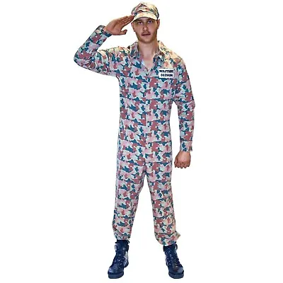 Mens Army Camouflage Costume Medium • £19.99