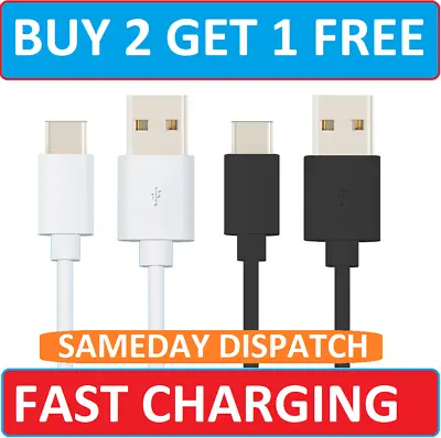 1m 2m 3m Long Fast Charge Type C USB-C Charging Cable Lead Data Sync Charger • £2.49