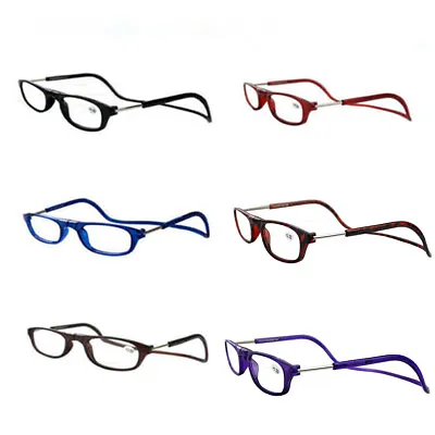 Presbyopic Glasses Magnetic Reading Glasses Snap Click Front Neck Hanging Reader • $2.99