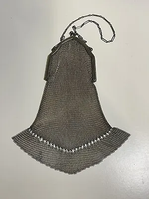 Art Deco Silver Plate Mesh Purse Marked Rek Sold’d Mesh • $145