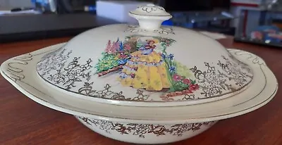 Royal Falcon Ware Weatherby Hanley England Crinoline Lady Plate And Dish • $149