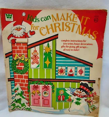 Vintage Whitman Kids Can Make It For Christmas Craft Book 1977 Ornaments Tree • $12.96