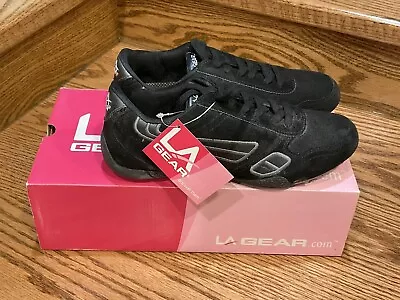 LA Gear Women Size 8M “Honey” Black Gunmetal Athletic Running/Jogger Shoes NWT • $15