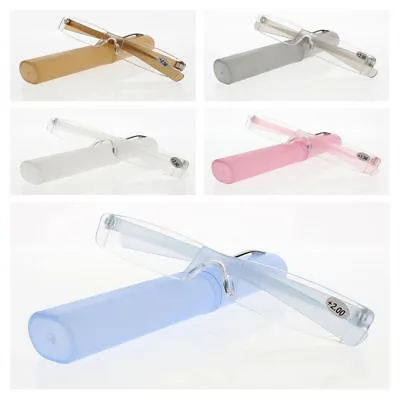 Slim Mini Potable Reading Glasses Eyeglass Spectacle With Pen Case +1.00~+4.00 • $6.99