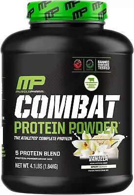 Musclepharm Combat Protein Powder Vanilla - 4 Lb - Gluten Gratis - 52 Porciones • $75.19