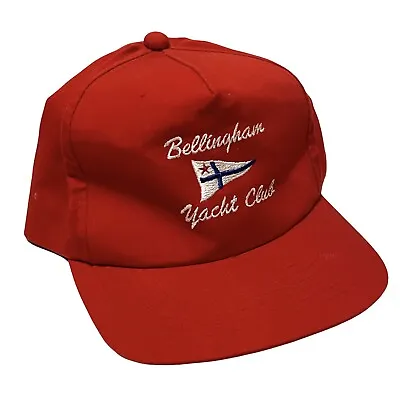 Vintage Bellingham Yacht Club Red Strap Back Hat Cap • $19